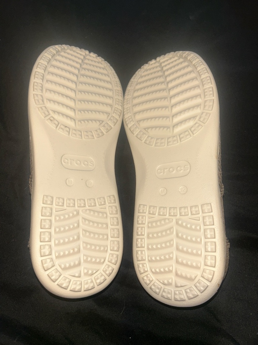 CROCS Taupe Knit Slip-On Loafers with White Outsole - Picture 4 of 6